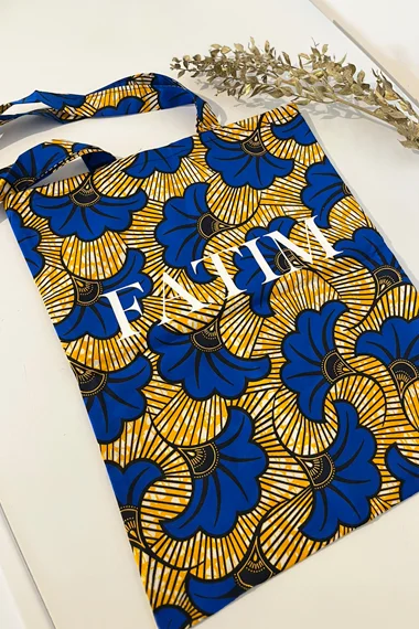 Tote bage wax bleu orange