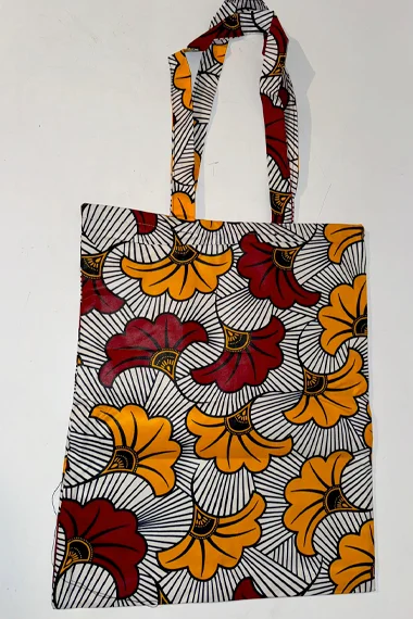 Tote bage wax bleu orange Tote bage wax bleu orange